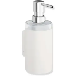Hewi, Distributeur de savon + porte-savon, Distributeur de savon SYSTEM 900 Halt. blanc profond Distributeur verre cristal pas cher