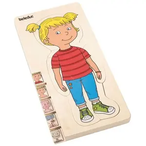 HYDROWEAR PROTECTIVE CLOTHING Beleduc 17160 Puzzle de couches de votre corps fille avec film supplémentaire représentant la circulation sanguine, prouvé à la maternelle pas cher