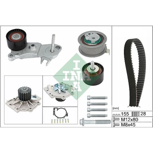 Schaeffler INA Pompe à eau + kit de courroie de distribution pour VOLVO: XC 70, S60, V90, V40, XC 60, V60, XC 90, S90, S80, XC 40 (Ref: 530 0762 30)