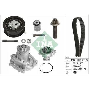 Schaeffler INA Pompe à eau + kit de courroie de distribution pour VOLKSWAGEN: Passat & AUDI: A4, A6 (Ref: 530 0377 31)