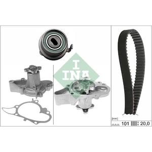 Schaeffler INA Pompe à eau + kit de courroie de distribution pour HYUNDAI: Getz, i10, Atos Prime, Atos & KIA: Picanto (Ref: 530 0355 31)