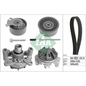 Schaeffler INA Pompe à eau + kit de courroie de distribution pour NISSAN: Interstar, Primastar & RENAULT: Master, Espace, Laguna (Ref: 530 0198 30)