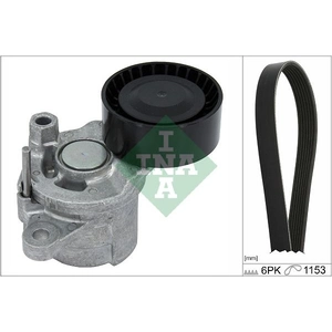 Schaeffler INA Kit de courroie d'accessoire pour PEUGEOT: 2008, 308, 5008, 208, Expert, 508, Rifter, 3008, Traveller, 301, Partner (Ref: 529 0379 10)