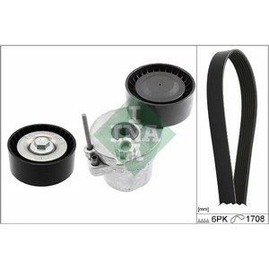 Schaeffler INA Kit de courroie d'accessoire pour MERCEDES-BENZ: Classe C, Classe E, Classe GLK, Classe GLC, Classe SLK, Classe SLC (Ref: 529 0362 10)