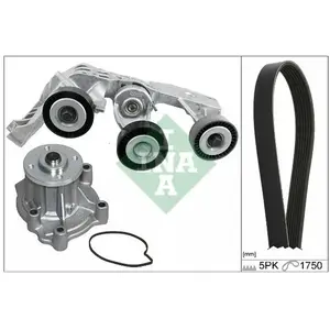 Schaeffler INA Pompe à eau+Jeu de courroie trapézoïdale à nervures pour MERCEDES-BENZ: Vaneo, Classe A (Ref: 529 0081 31)