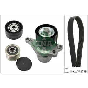 Schaeffler INA Kit de courroie d'accessoire pour RENAULT: Laguna, Mégane, Espace, Vel Satis & OPEL: Vivaro & NISSAN: Qashqai (Ref: 529 0423 20)