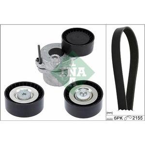 Schaeffler INA Kit de courroie d'accessoire pour MERCEDES-BENZ: Classe C, Classe E, Classe CLS, Classe GLK, Classe SLK, Classe SLC (Ref: 529 0479 10)