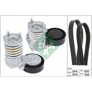 Schaeffler INA Kit de courroie d'accessoire pour FORD: Focus, Kuga & VOLVO: V50, C70, S40, C30 (Ref: 529 0490 10)