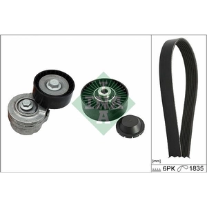 Schaeffler INA Kit de courroie d'accessoire pour FIAT: Multipla, Marea, Marengo, Doblo & ALFA ROMEO: 147, 156, GT & LANCIA: Lybra (Ref: 529 0498 10)