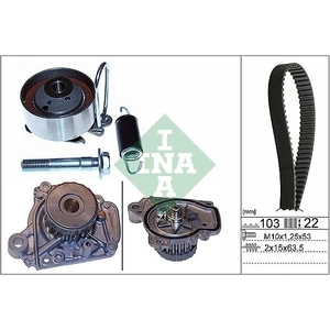 Schaeffler INA Pompe à eau + kit de courroie de distribution pour HONDA: Civic (Ref: 530 0505 31)