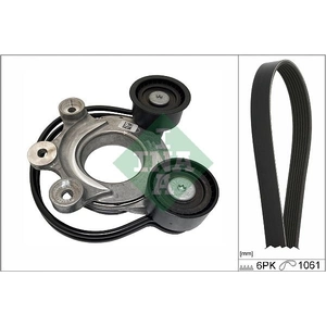 Schaeffler INA Kit de courroie d'accessoire pour JAGUAR: E Pace, F Pace & LAND ROVER: Range Rover, Discovery (Ref: 529 0556 10)