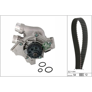 Schaeffler INA Pompe à eau + kit de courroie de distribution pour AUDI: TT, A5, A3, A4, Q3, A6, Q5, A8 & VOLKSWAGEN: Golf Cabriolet (Ref: 530 0845 30)