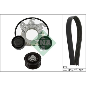 Schaeffler INA Kit de courroie d'accessoire pour PEUGEOT: 308, 408, 508, 3008 & OPEL: Astra, Grandland & DS: DS4, DS7, DS9 (Ref: 529 0552 10)