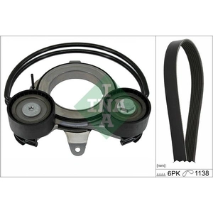 Schaeffler INA Kit de courroie d'accessoire pour AUDI: A6, A4, Q5, A5, A7 (Ref: 529 0571 10)