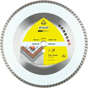 Klingspor - Disque diamant d. 350 x Al. 25,4 mm - Matériaux de construction / Béton - dt 310 ut Extra pas cher