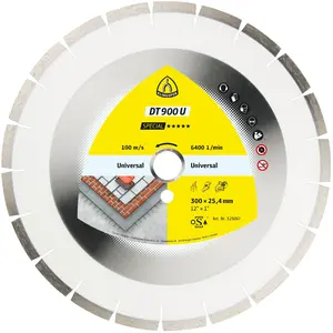 Klingspor - Disque diamant special dt 900 u d. 500 x 3,7 x Ht. 10 x 25,4 mm - Béton armé / Béton / Matériaux / Granit - 325155 pas cher