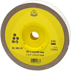 KLINGSPOR Rouleau de tissu abrasif KL 385 JF 40 mm granulation 60 pour métal corindon pas cher