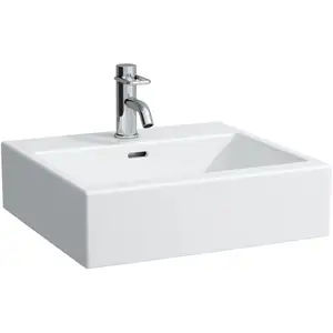 Laufen, Lavabo, Living City lavabo à poser, 1 trou pour robinetterie au centre, avec trop-plein, 500x460mm (500 mm, 460 mm)