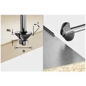 Comparateur de prix : Festool Festool Fraise à chanfreiner S8 HW 30° D25-KL OFK - 499800