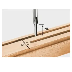 Festool HS S8 D 4/15 Freesbit Groeffrees S 8mm 4x15mm - 490942 pas cher