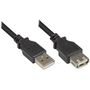 Alcasa Rallonge USB 2.0 mâle A vers femelle A Noir 3 m Good Connections® pas cher