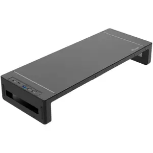 equip Monitortischerhöhung 25kg,verstellbar,2xUSB-A,1xUSB-C, Réhausseur pour moniteur, Noir pas cher