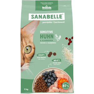 2kg Sensitive poulet Sanabelle croquettes pour chat pas cher