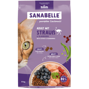 Sanabelle Adult, autruche et myrtilles - 8 kg pas cher