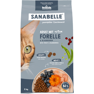 2kg Adult truite Sanabelle croquettes pour chat pas cher