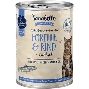 Sanabelle 6 x 400 g Sannabelle All Meat canard & poulet nourriture humide pour chats pas cher