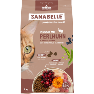 2 kg Indoor pintade Sanabelle croquettes pour chat pas cher
