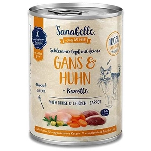 Sanabelle Nourriture humide avec oie et poulet | 6 x 380 g | 2,28 kg pas cher