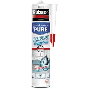 Mastic blanc brillant Bain et Cuisine - 280ml - RUBSON pas cher
