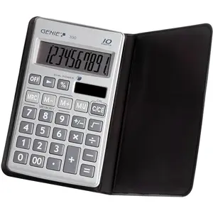 Genie 330 calculator Pocket Rekenmachine met display Zwart, Zilver pas cher