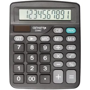 Genie 220 MD Calculatrice de bureau à 10 chiffres Dual-Power (solaire ...