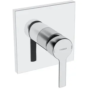 Hansa Hansaronda unité fonctionnelle avec décor Mitigeur de douche à levier unique, rosace carrée, 150x150mm, chromé - 83869583 pas cher