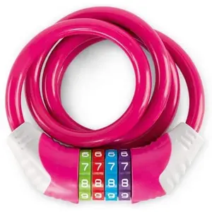 Veiligheids kabelslot Puky roze pas cher