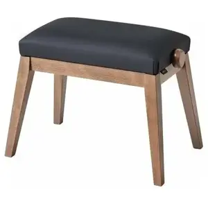 K&M K&m 13940 - Banquette Piano Couleur Noyer, Siège Simili Cuir NoirVendu parbax-music