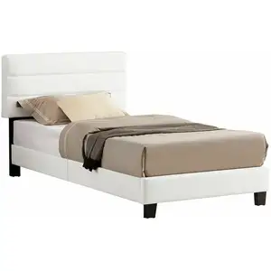 Lit simple HUDSON 90x190 cm avec sommier - IDIMEX - Réglable en hauteu... pas cher