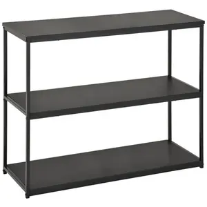 Etagère de rangement - IDIMEX - SENDAI - 3 tablettes en MDF noir - Sty... pas cher