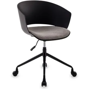Idimex Chaise de bureau pivotante DAGMA, en plastique - Noir pas cher