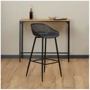 Tabourets de bar IREK - IDIMEX - Lot de 2 - Design rétro - Coque en pl... pas cher