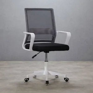 Idimex Chaise de bureau PERTH, Pivotante et réglable en hauteur, Tissu mesh, Avec accoudoirs, Noir pas cher