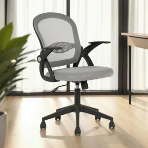 Idimex Chaise de bureau ergonomique EREN Gris Réglable en hauteur avec... pas cher