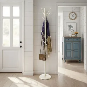 Idimex Portemanteau ZENO en métal coloris beige portant à vêtements su... pas cher