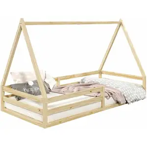 Lit cabane SILA 90x190 cm - IDIMEX - Lit simple enfant 1 place - Bois ...