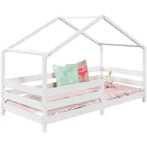 Lit cabane RENA - IDIMEX - Lit simple pour enfant montessori 90 x 200 ... pas cher