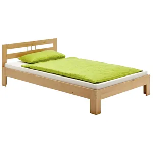Idimex Lit simple en pin massif THEO 100 x 200 cm - couleur hêtre pas cher