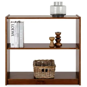 Idimex Etagère REGALE rangement sur pied ou étagère murale avec 3 niveaux en bois massif coloris châtaignier pas cher