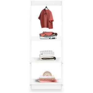 Idimex - tagère à vêtements enfant sally en pin massif - Blanc pas cher